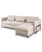 Canapé d'angle Droit Convertible avec Coffre Yanis 4 Places beige - 260x170x80 cm