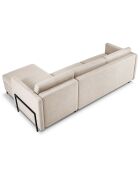 Canapé d'angle Droit Convertible avec Coffre Yanis 4 Places beige - 260x170x80 cm