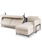 Canapé d'angle Droit Convertible avec Coffre Yanis 4 Places beige - 260x170x80 cm