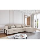 Canapé d'angle Droit Convertible avec Coffre Yanis 4 Places beige - 260x170x80 cm