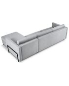 Canapé d'angle Droit Convertible avec Coffre Yanis 5 Places gris clair - 280x170x80 cm