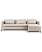 Canapé d'angle Droit Convertible avec Coffre Yanis 5 Places beige - 280x170x80 cm