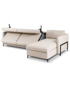 Canapé d'angle Droit Convertible avec Coffre Yanis 5 Places beige - 280x170x80 cm