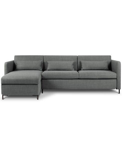 Yanis Ecksofa für 4 Personen, ausziehbar, links, mit Kommode, 260 x 170 x 80 cm, Grau
