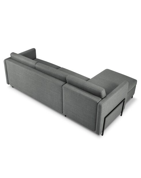 Yanis Ecksofa für 4 Personen, ausziehbar, links, mit Kommode, 260 x 170 x 80 cm, Grau