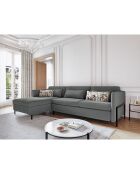 Canapé d'angle Gauche Convertible avec Coffre Yanis 4 Places gris - 260x170x80 cm