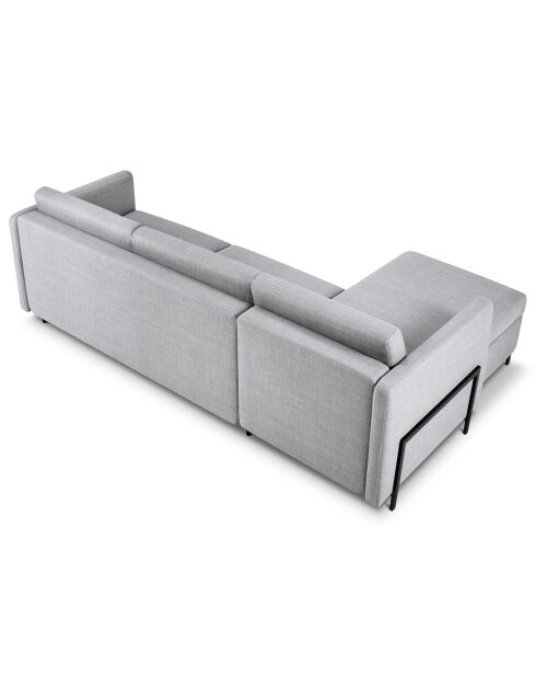 Yanis 4-Sitzer-Ecksofa links mit Kofferraum hellgrau - 260x170x80 cm