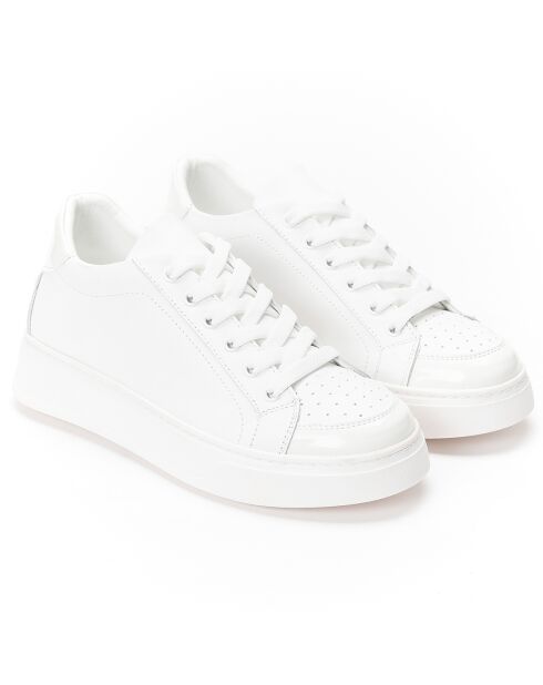 Sneakers en Cuir Fredy blanches