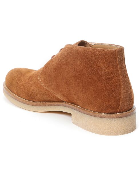 Derbies en Velours de Cuir Teso camel