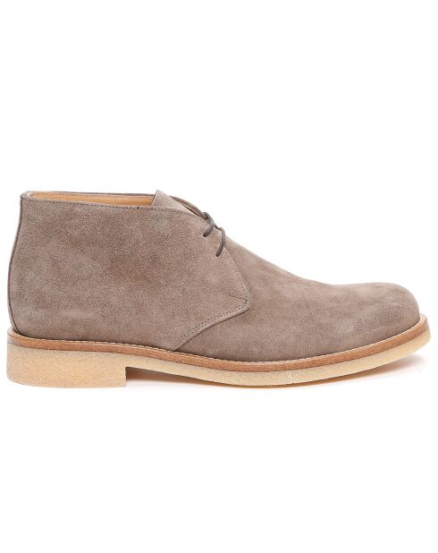 Derbies en Velours de Cuir Teso taupe