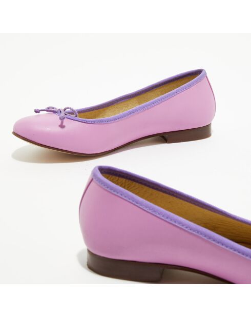 Ballerines en Cuir Jeanne lilas