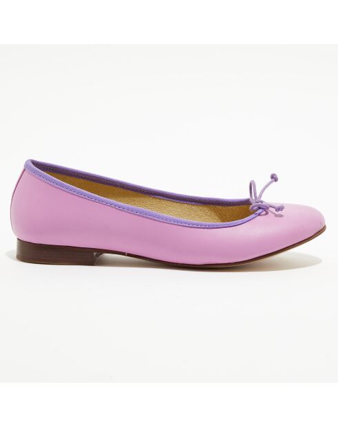 Ballerines en Cuir Jeanne lilas