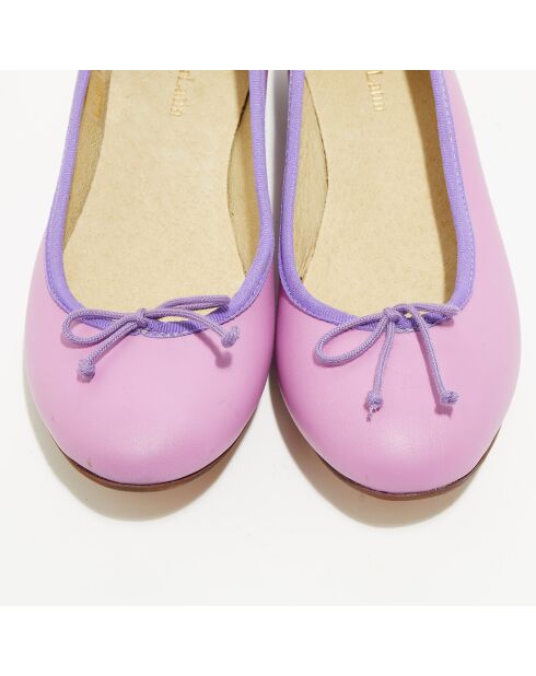 Ballerines en Cuir Jeanne lilas