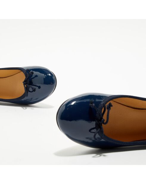 Ballerines en Cuir verni Jeanne bleu marine