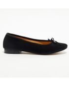 Ballerines en Velours de Cuir Jeanne noires