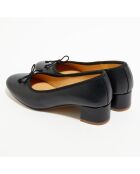 Ballerines trotters en Cuir Diane noires - Talon 4 cm