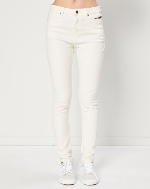 Jean Slim en Toile de coton blanc