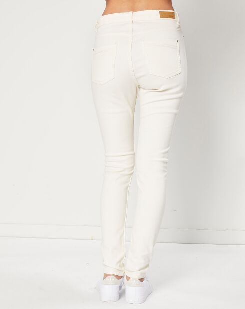 Jean Slim en Toile de coton blanc