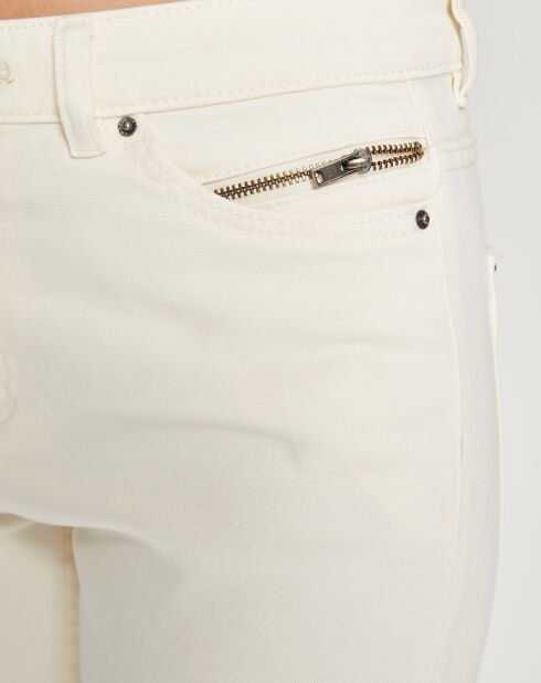 Jean Slim en Toile de coton blanc