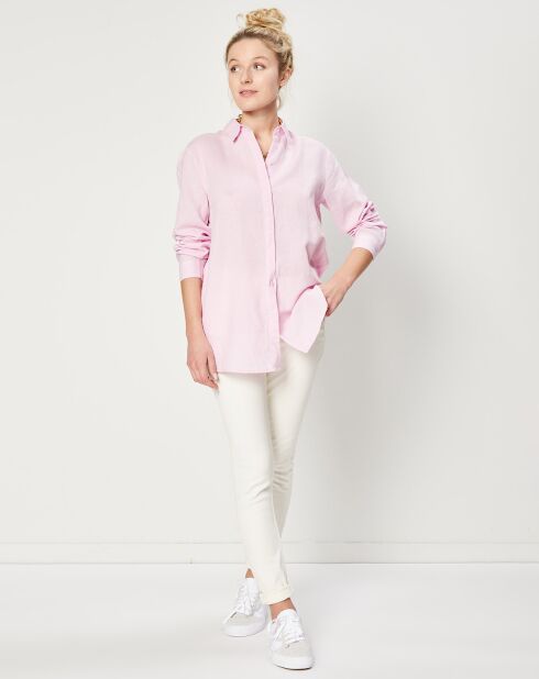 Jean Slim en Toile de coton blanc