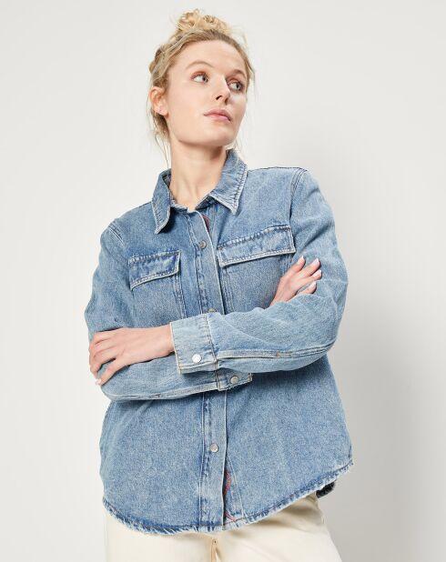 Surchemise en Jean ample bleu denim