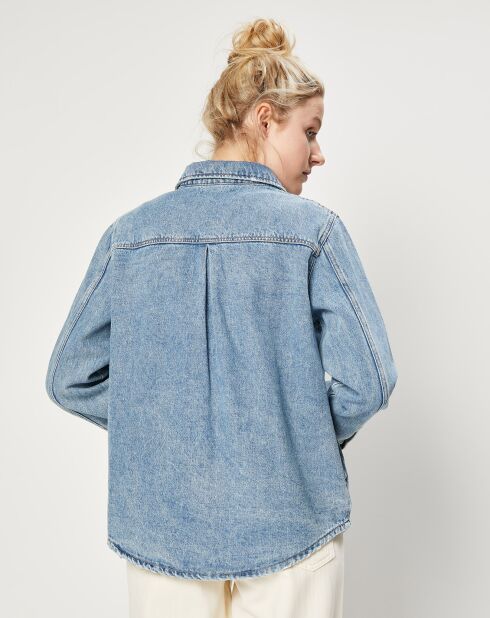 Surchemise en Jean ample bleu denim