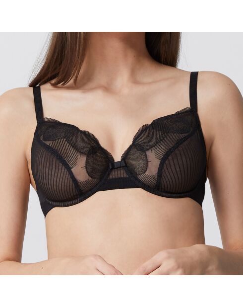 Soutien-gorge avec armatures Mirage Botanique noir