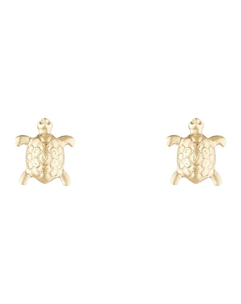 Boucles d'oreilles enfant Jolie Tortue or jaune