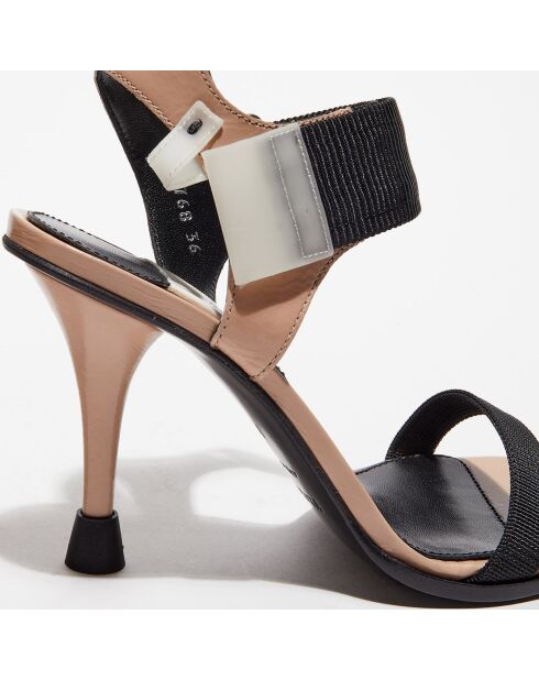 Rosafarbene Ledersandalen - 9 cm Absatz