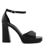 Sandales Fova noires - Talon 10 cm