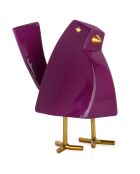 Sculpture Oiseau violette - 14x8x12 cm