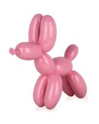 Sculpture Chien ballon petit rose - 27x26x9.5 cm