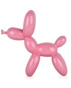 Sculpture Chien ballon petit rose - 27x26x9.5 cm