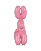 Sculpture Chien ballon petit rose - 27x26x9.5 cm