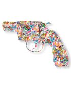 Sculpture Pistolet multicolore - 32x47x5 cm