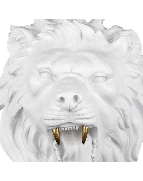 Lampe Tête de lion blanche - 56x39x37 cm