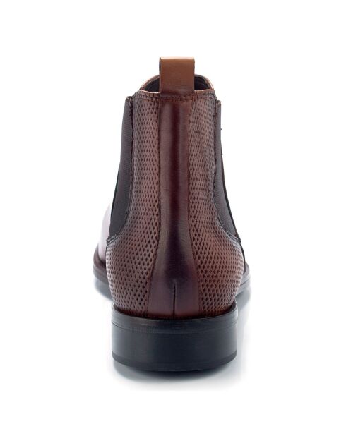 Chelsea Boots en Cuir Casina marron