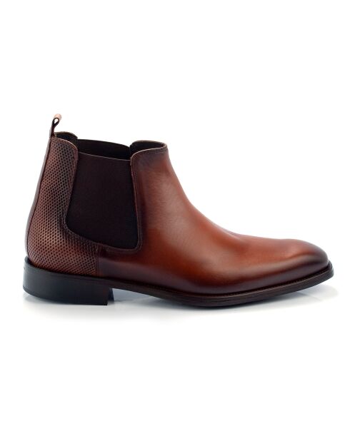 Chelsea Boots en Cuir Casina marron