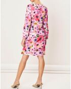 Robe Leopoldine imprimée floral rose