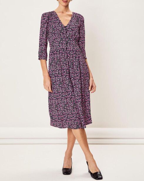 Robe Nasiria imprimée mauve