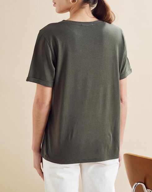 T-Shirt Tobby kaki foncé