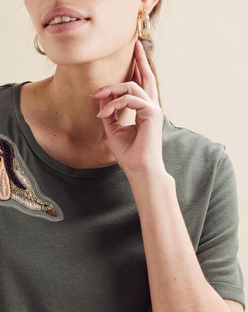 T-Shirt Tobby kaki foncé