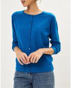 Cardigan en Maille fine Fanny bleu moyen