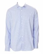 Chemise confort Asrcaroi à carreaux bleue