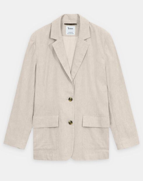 Blazer en Lin mélangé Marianne beige