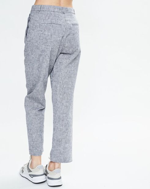 Hose Aurélie aus Leinengemisch marineblau