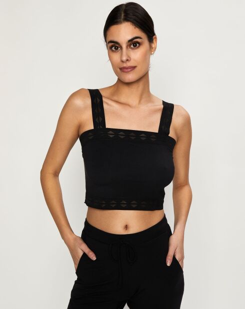 Crop top Jeanne noir