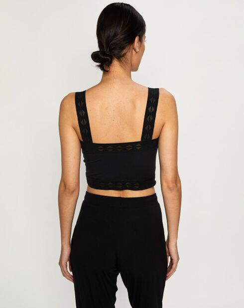 Crop top Jeanne noir