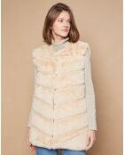 Gilet Polly en Fausse Fourrure beige
