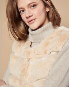 Gilet Polly en Fausse Fourrure beige